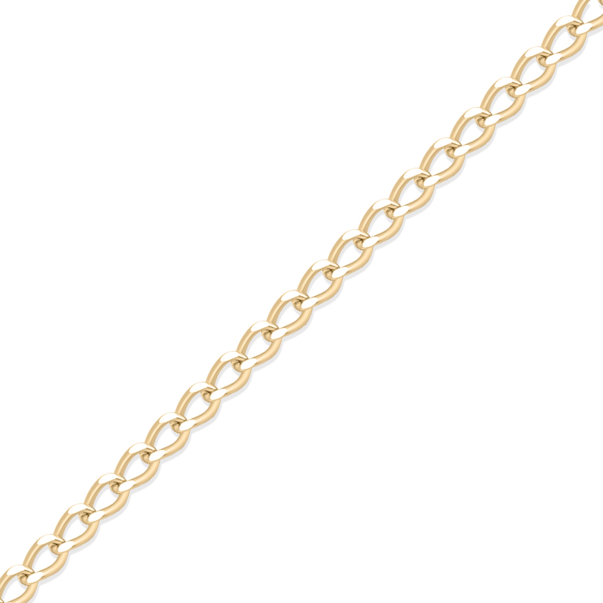 0.9mm Fine Diamond Cut Curb 14K Gold Plated .925 Sterling Silver Permanent Jewelry Chain - By the Foot