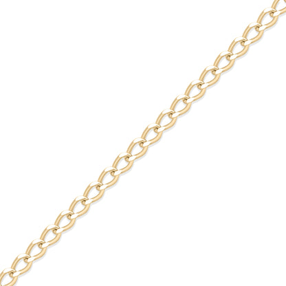 0.9mm Fine Diamond Cut Curb 14K Gold Plated .925 Sterling Silver Permanent Jewelry Chain - By the Foot