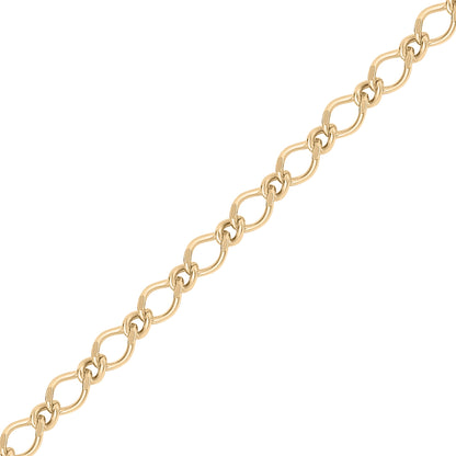 .925 Sterling Silver Rombo Figaro Permanent Jewelry Chain - by the Foot