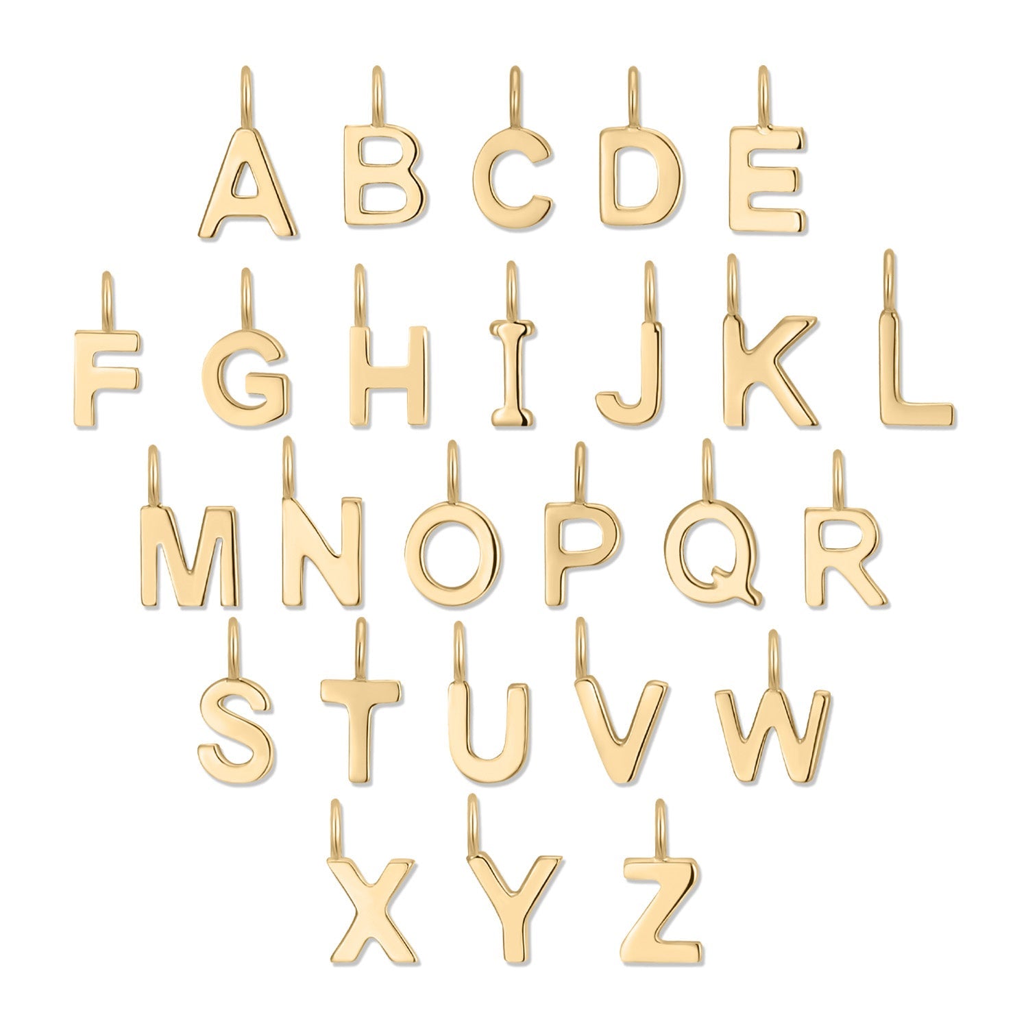 Permanent Jewelry Initial Letter Charm Set (A-Z)