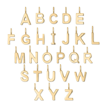 Permanent Jewelry Initial Letter Charm Set (A-Z)