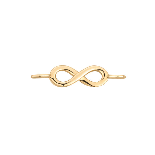 Permanent Jewelry Horizontal 14K Solid Gold Infinity Charm