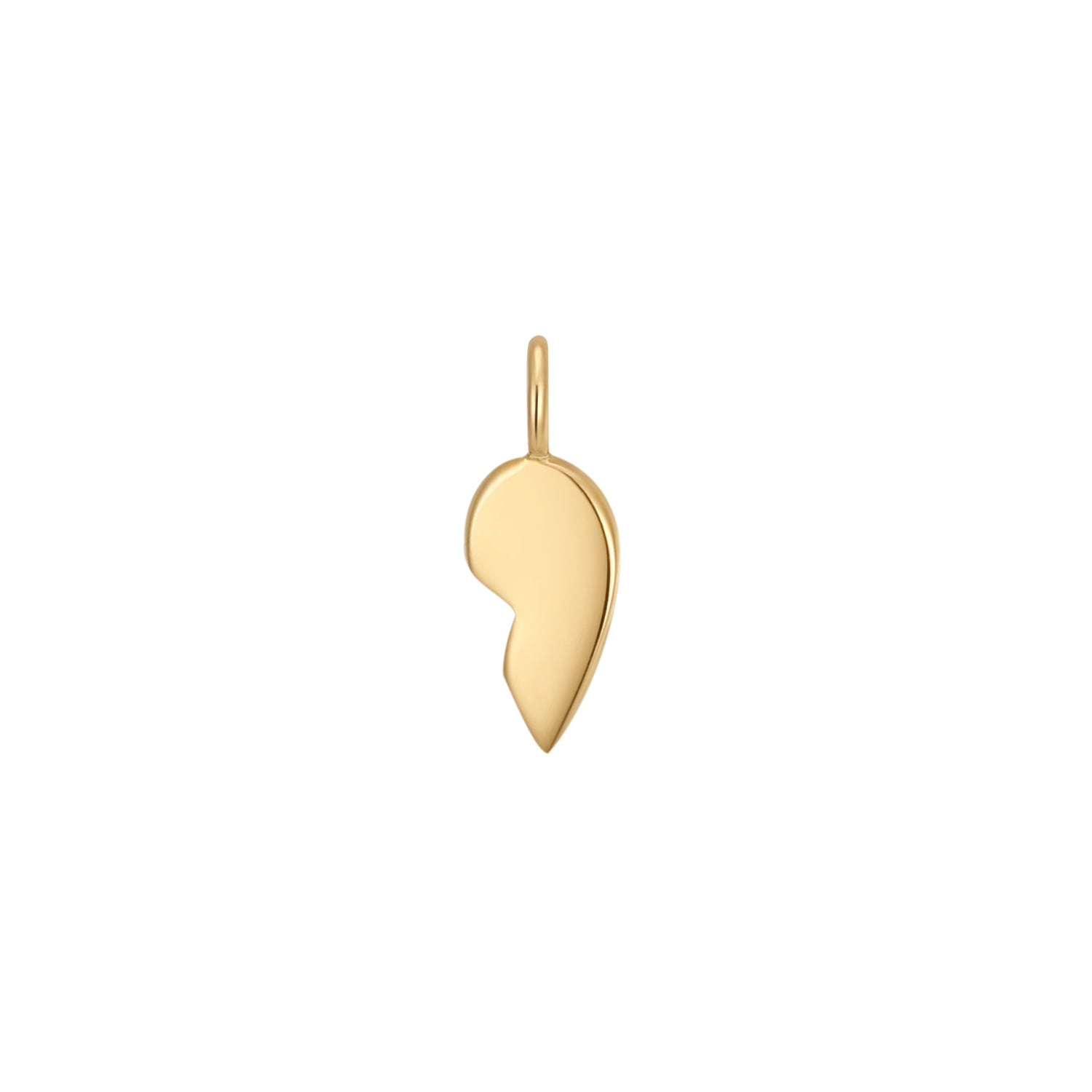 Permanent Jewelry Right Side 14K Solid Gold Broken Heart Charm