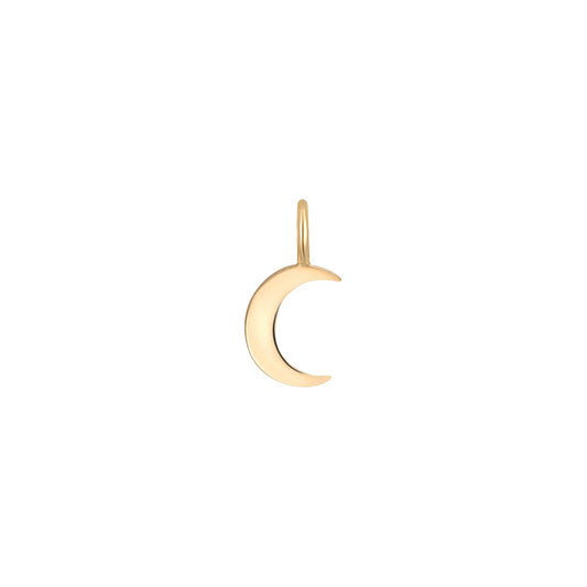 Permanent Jewelry 14K Solid Gold Half Moon Charm