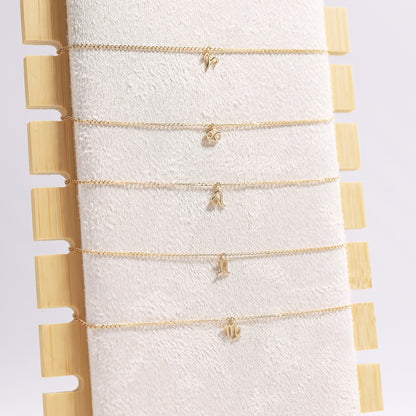 Permanent Jewelry 14K Solid Gold Zodiac Charms