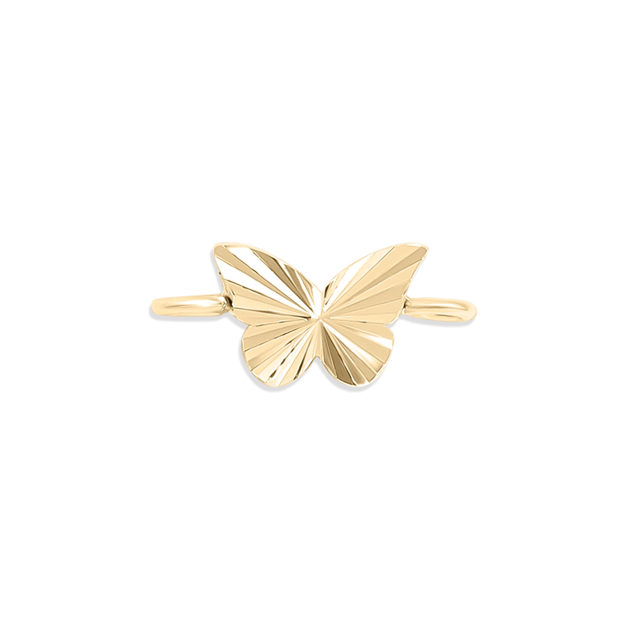 .925 Sterling Silver Sunburst Butterfly Charm Connector