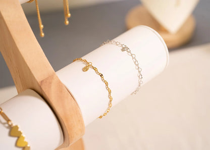 Natural Wood & Leather 2 Tier Bracelet Display