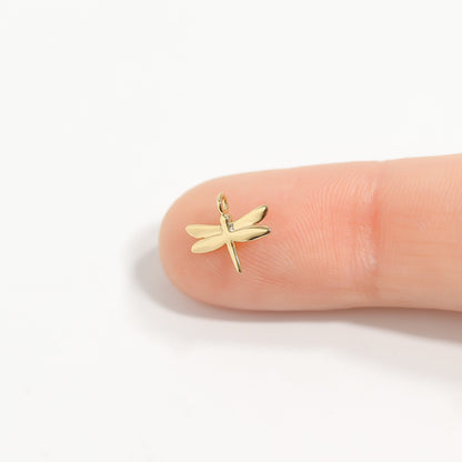 .925 Sterling Silver Dragonfly Charm for Permanent Jewelry