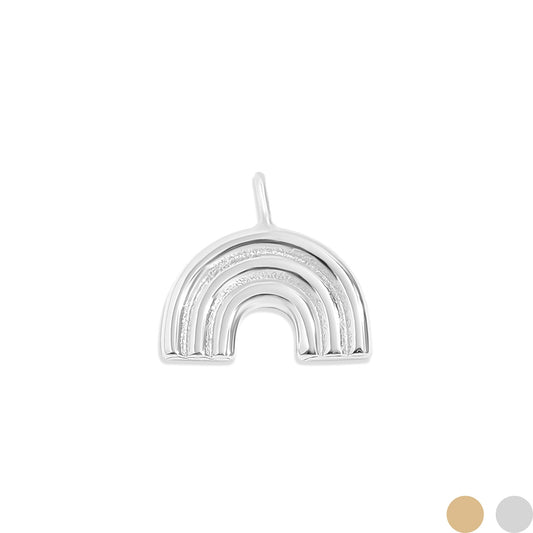 .925 Sterling Silver Rainbow Charm for Permanent Jewelry