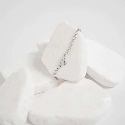 .925 Sterling Silver Rombo Figaro Permanent Jewelry Chain - by the Foot