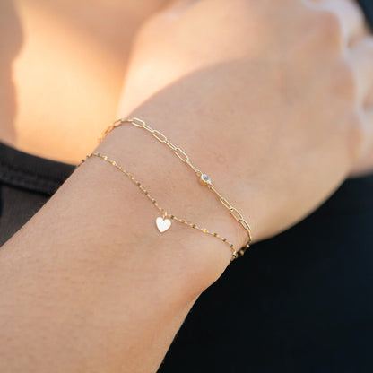 2.0 mm Lip Chain 14K Solid Gold Permanent Jewelry - By the Inch