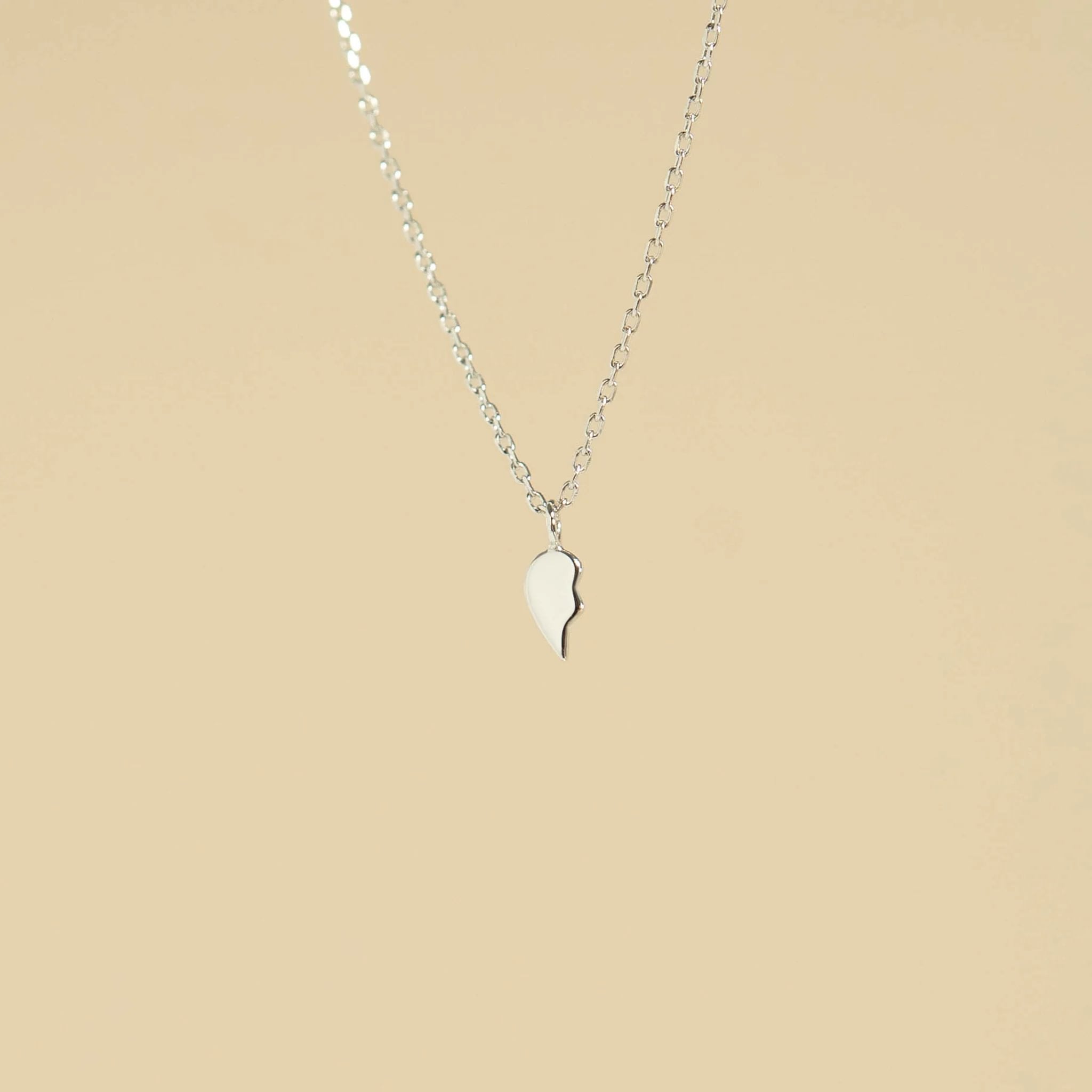 Permanent Jewelry Left Side .925 Sterling Silver Broken Heart Charm