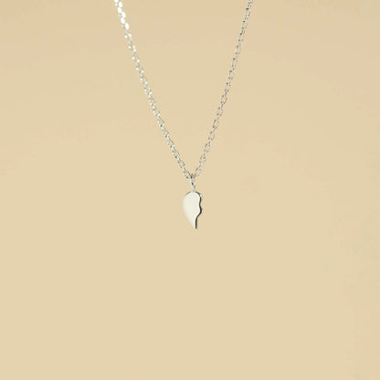 Permanent Jewelry Left Side .925 Sterling Silver Broken Heart Charm