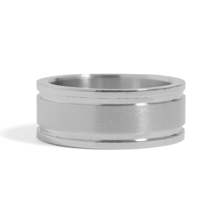 Flat Polished Center Stainless Steel Grooved Edge Ring