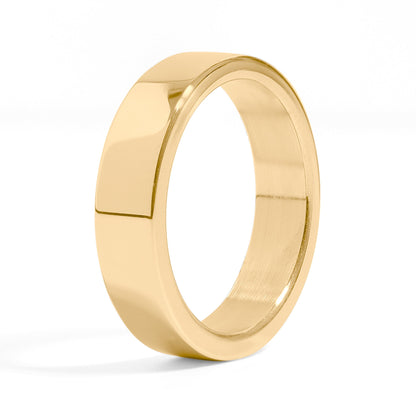 18K Gold PVD Stainless Steel Blank Flat Ring
