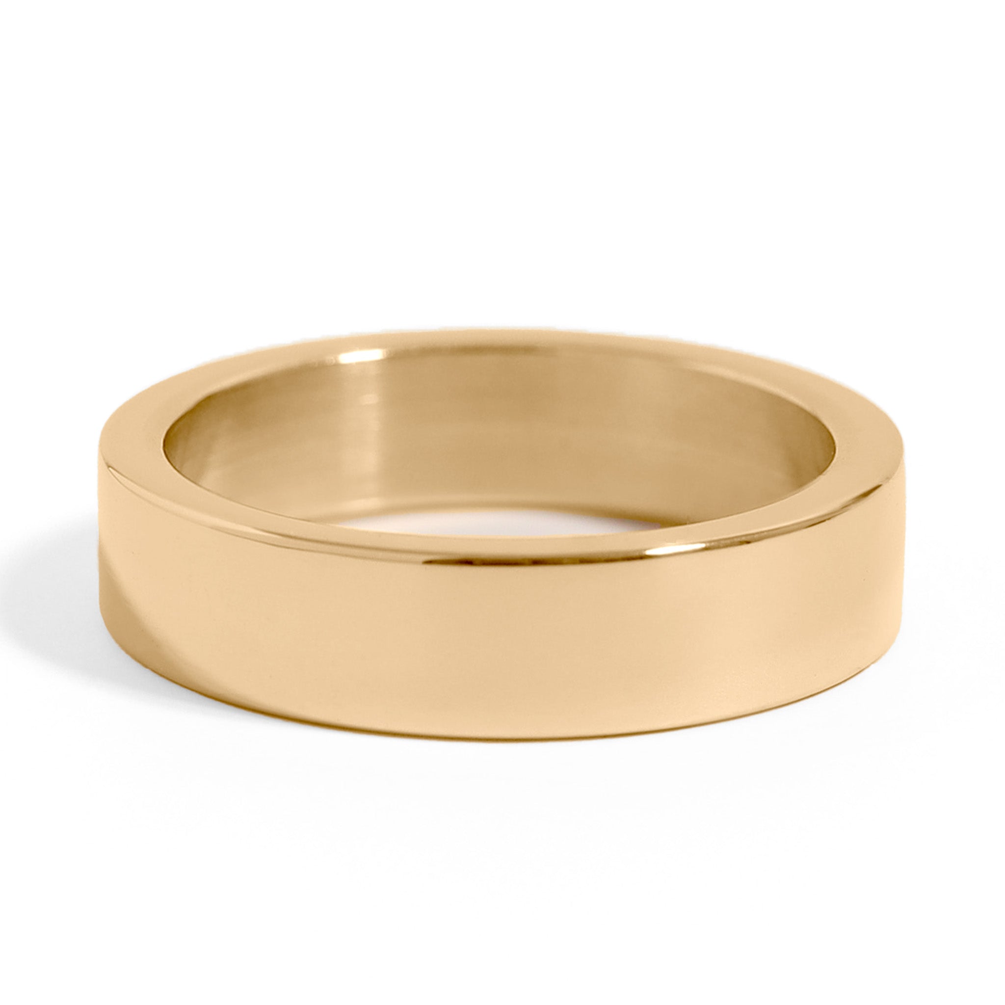 18K Gold PVD Stainless Steel Blank Flat Ring