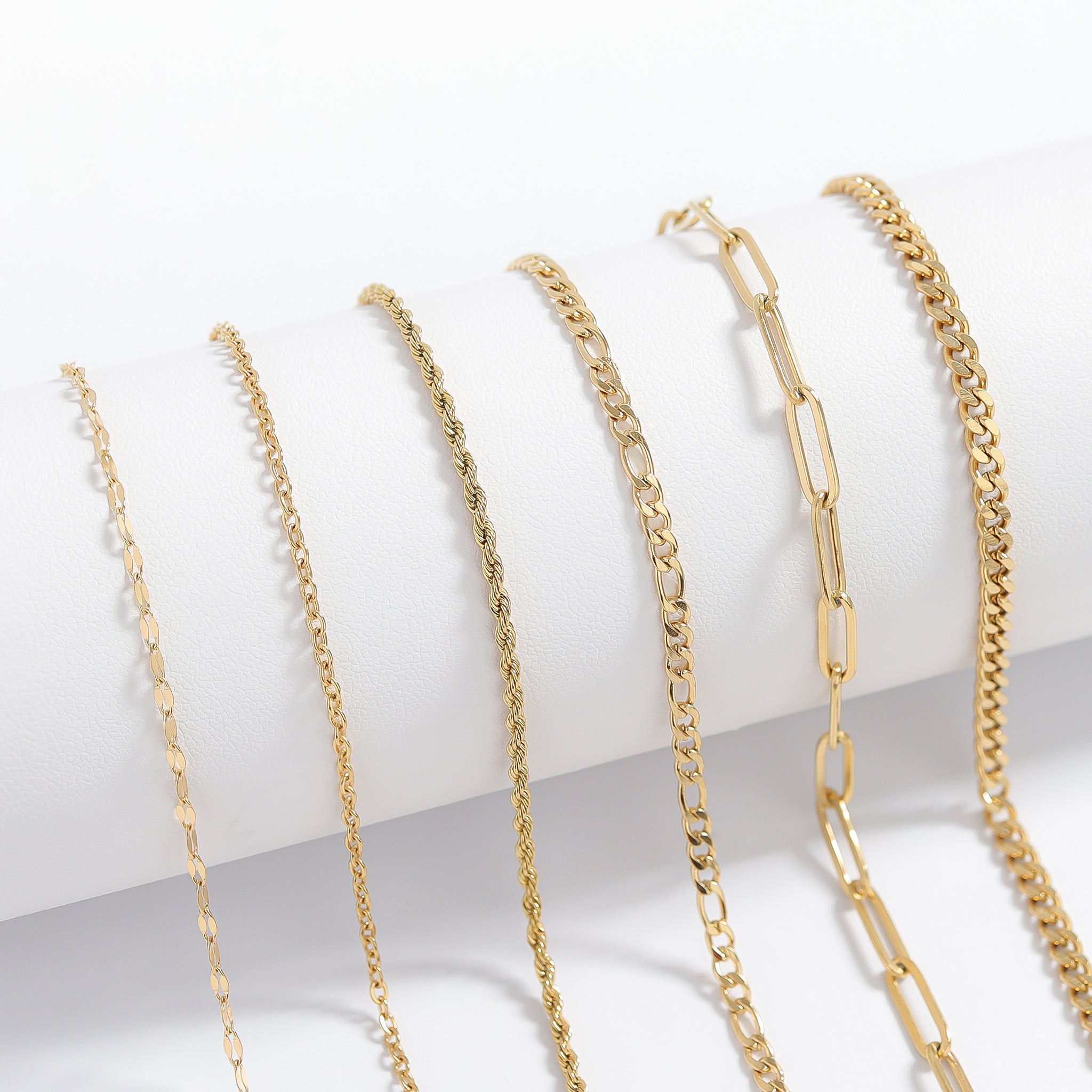 18K Gold PVD Stainless Steel Paperclip Chain Necklace