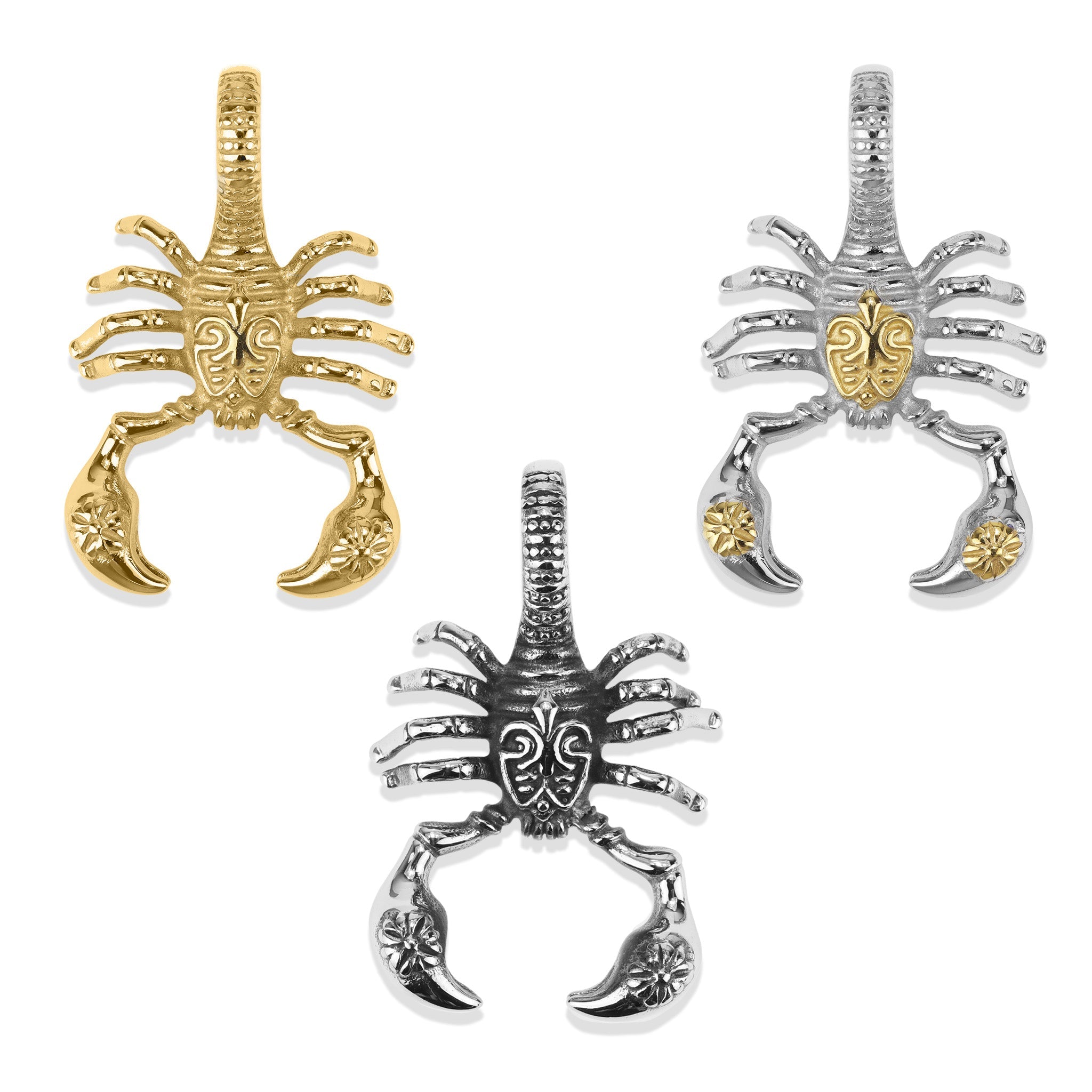 18K PVD Coated Stainless Steel Large Scorpion Pendant
