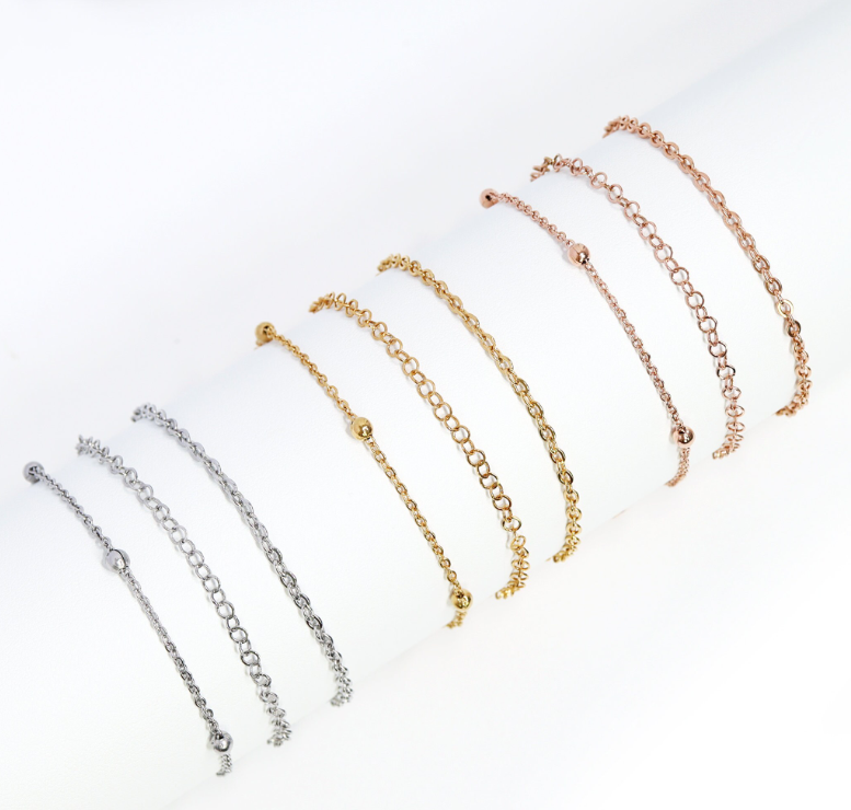 Permanent Jewelry Stainless Steel Chain Starter Kit - 3 Chain Style Pack