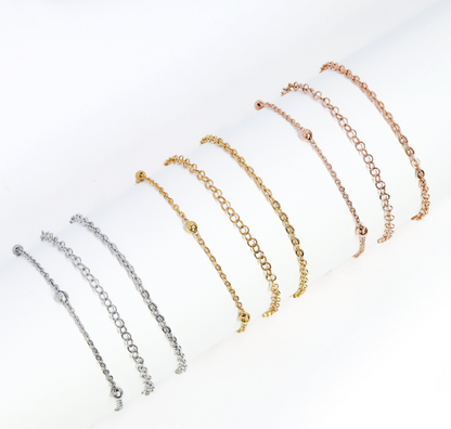 Permanent Jewelry Stainless Steel Chain Starter Kit - 3 Chain Style Pack