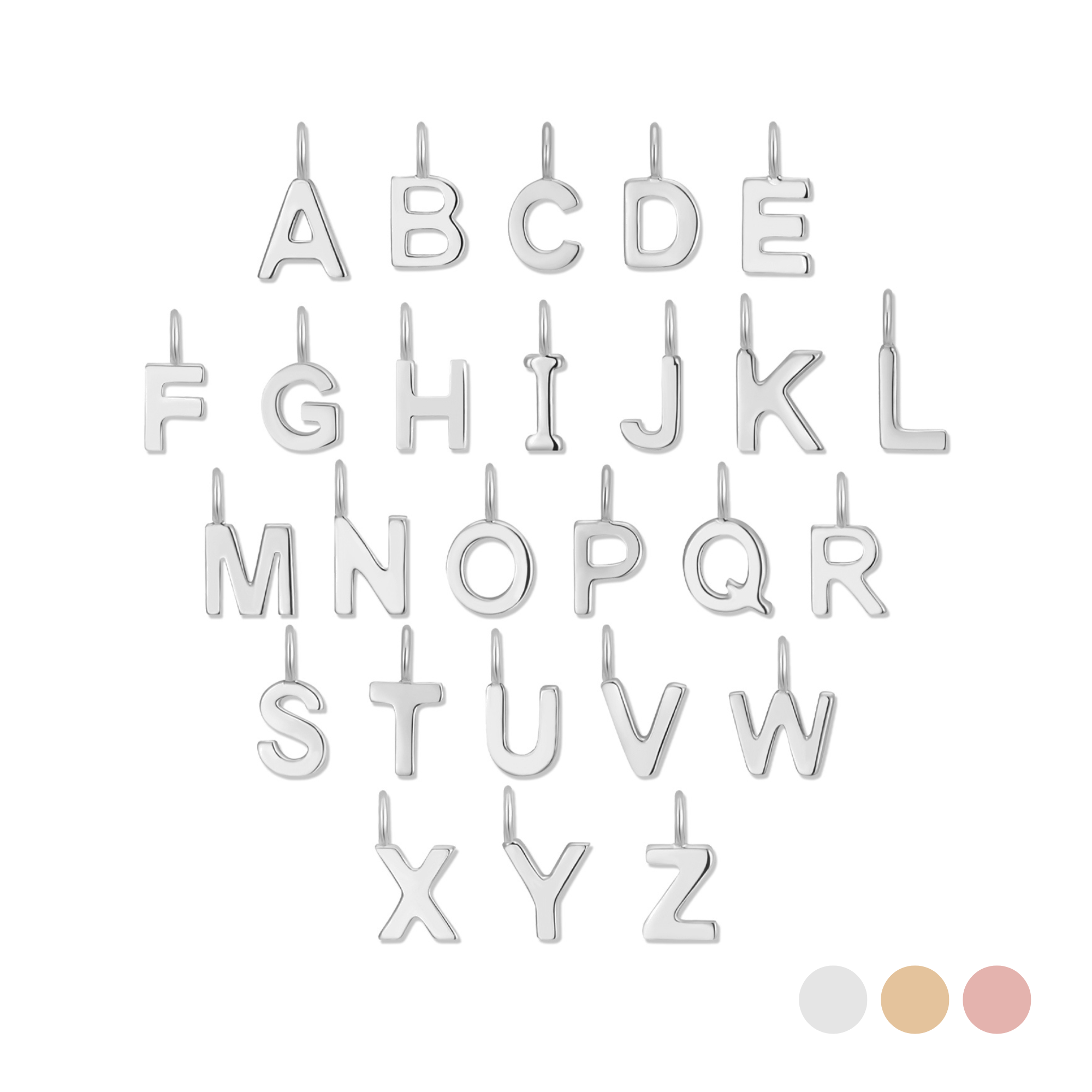 Permanent Jewelry Initial Letter Charm Set (A-Z)