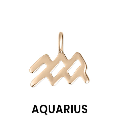 Permanent Jewelry 14K Solid Rose Gold Zodiac Charms