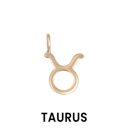 Permanent Jewelry 14K Solid Rose Gold Zodiac Charms