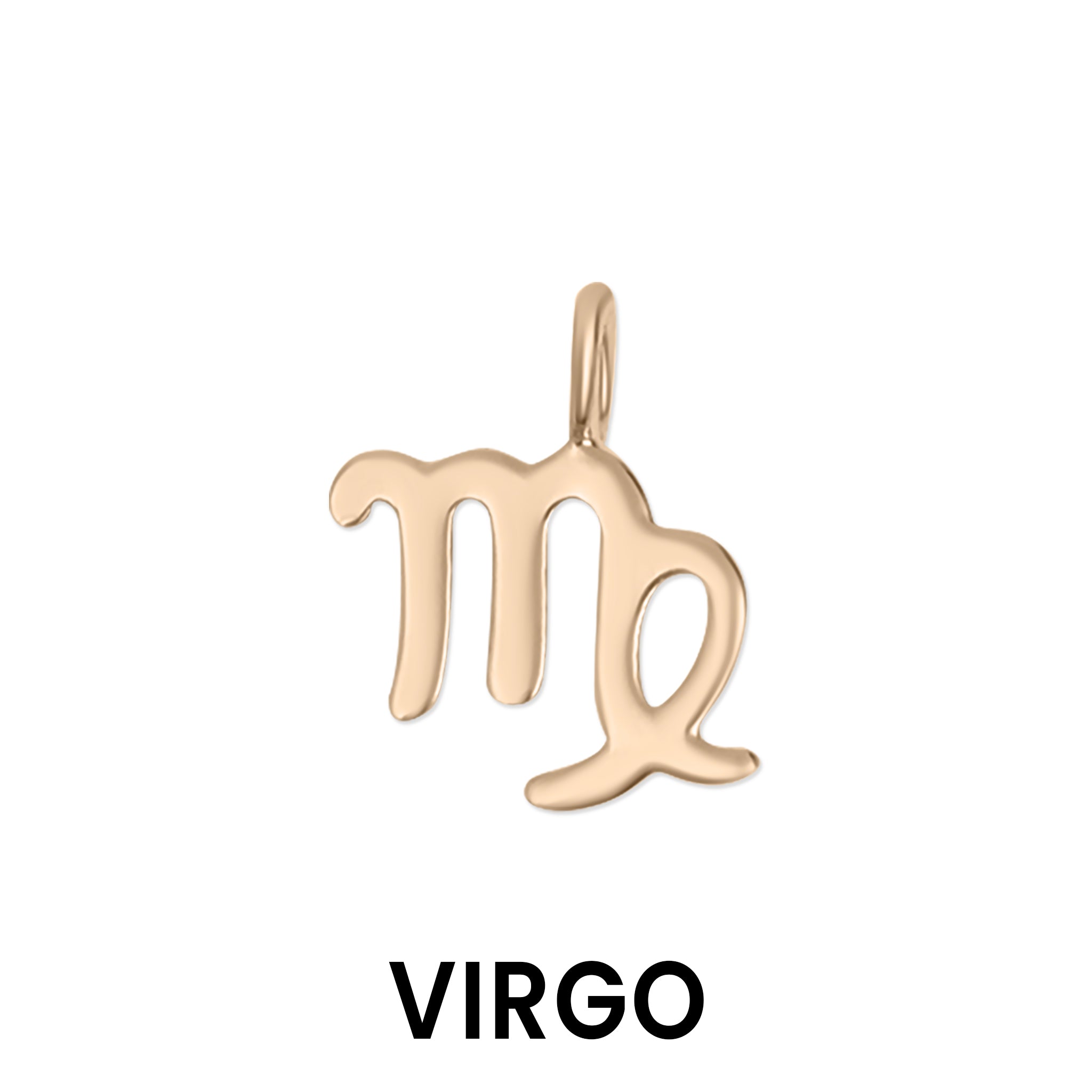 Permanent Jewelry 14K Solid Rose Gold Zodiac Charms