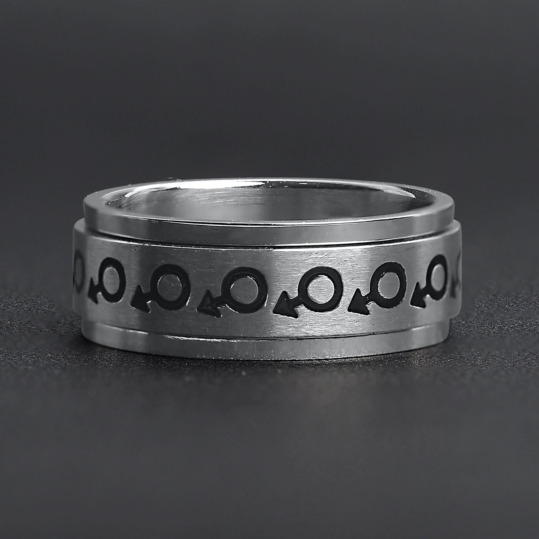 Male Symbol Spinner Stainless Steel Ring
