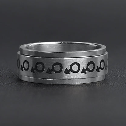 Male Symbol Spinner Stainless Steel Ring