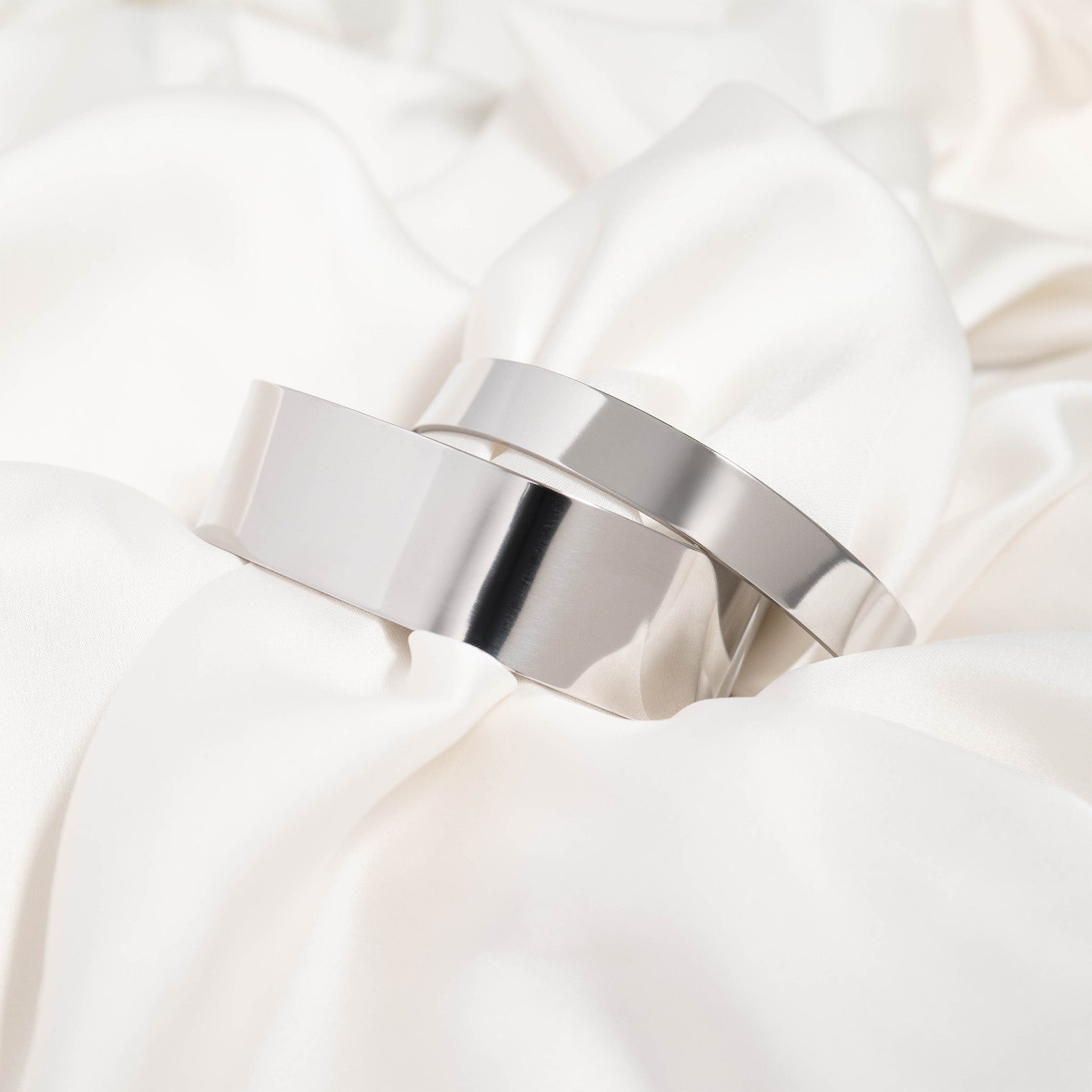 Stainless Steel Rounded Blank Cuff Bracelet