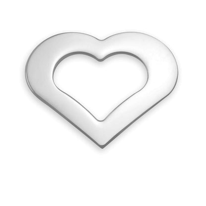 Stainless Steel Blank Cutout Heart Pendant
