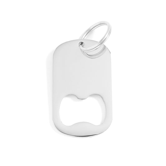 Stainless Steel Bottle Opener Blank Keychain