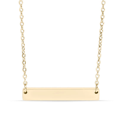 14K Gold Filled PLUS Blank Bar Necklace