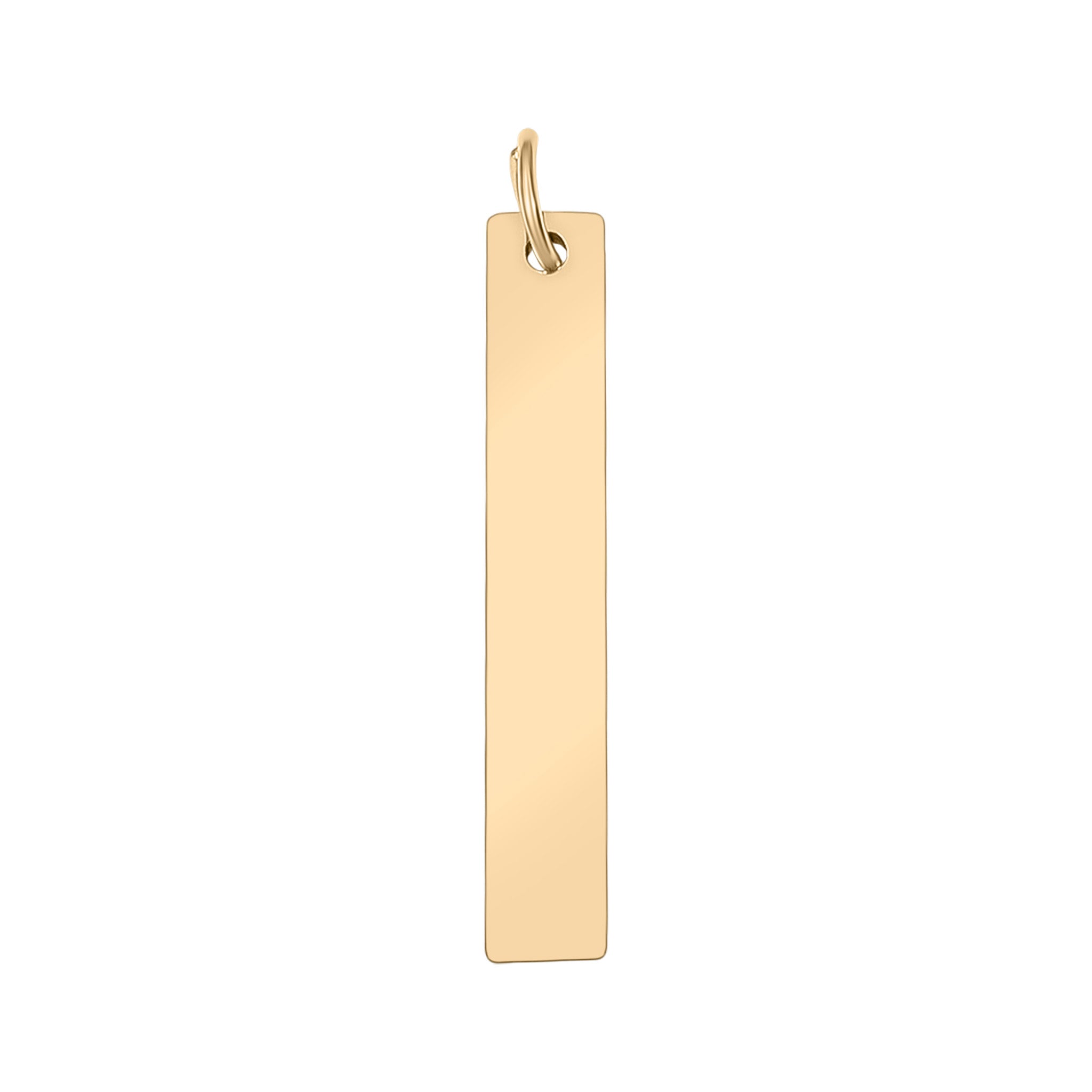 18K Gold PVD Stainless Steel Vertical Blank Bar Pendant