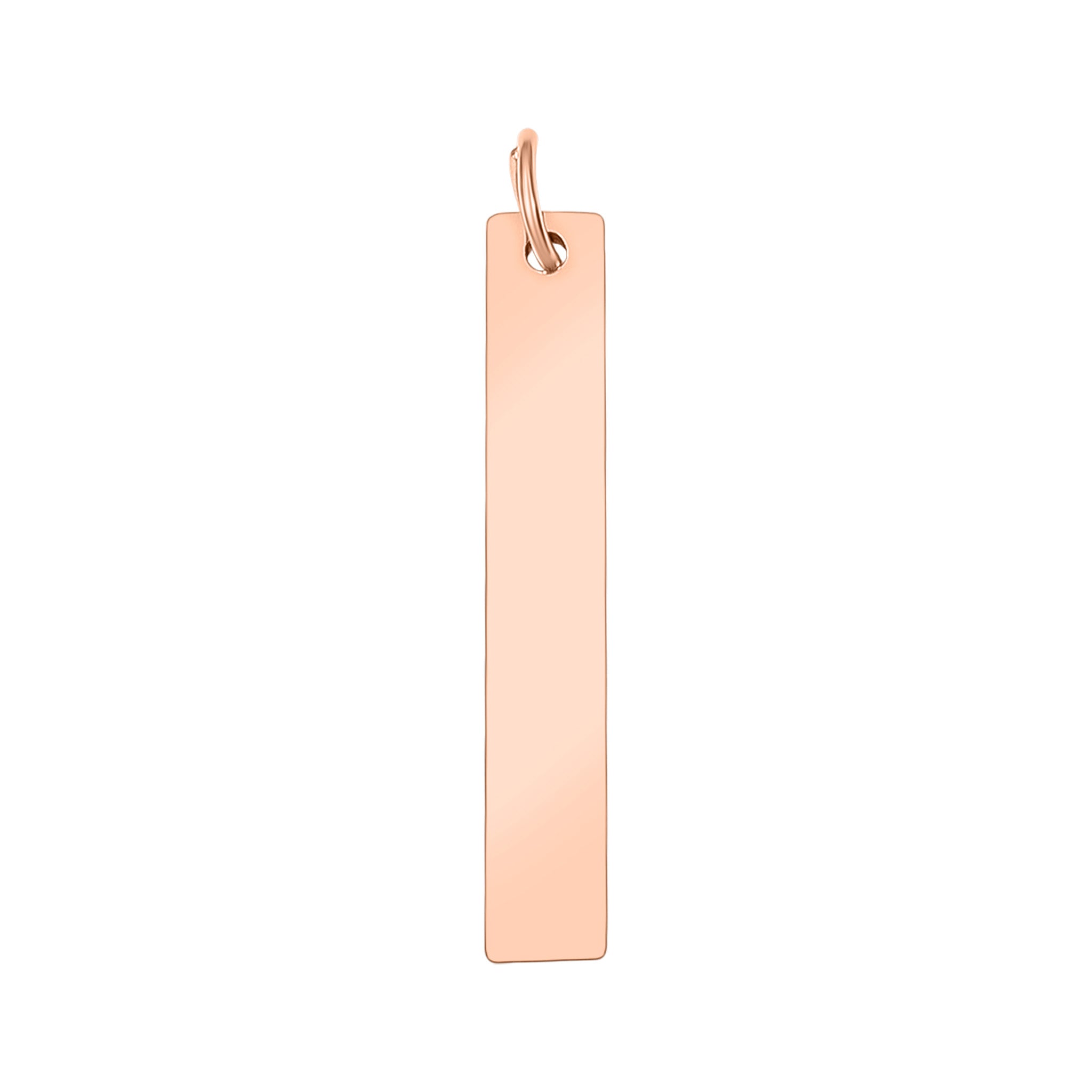 18K Gold PVD Stainless Steel Vertical Blank Bar Pendant