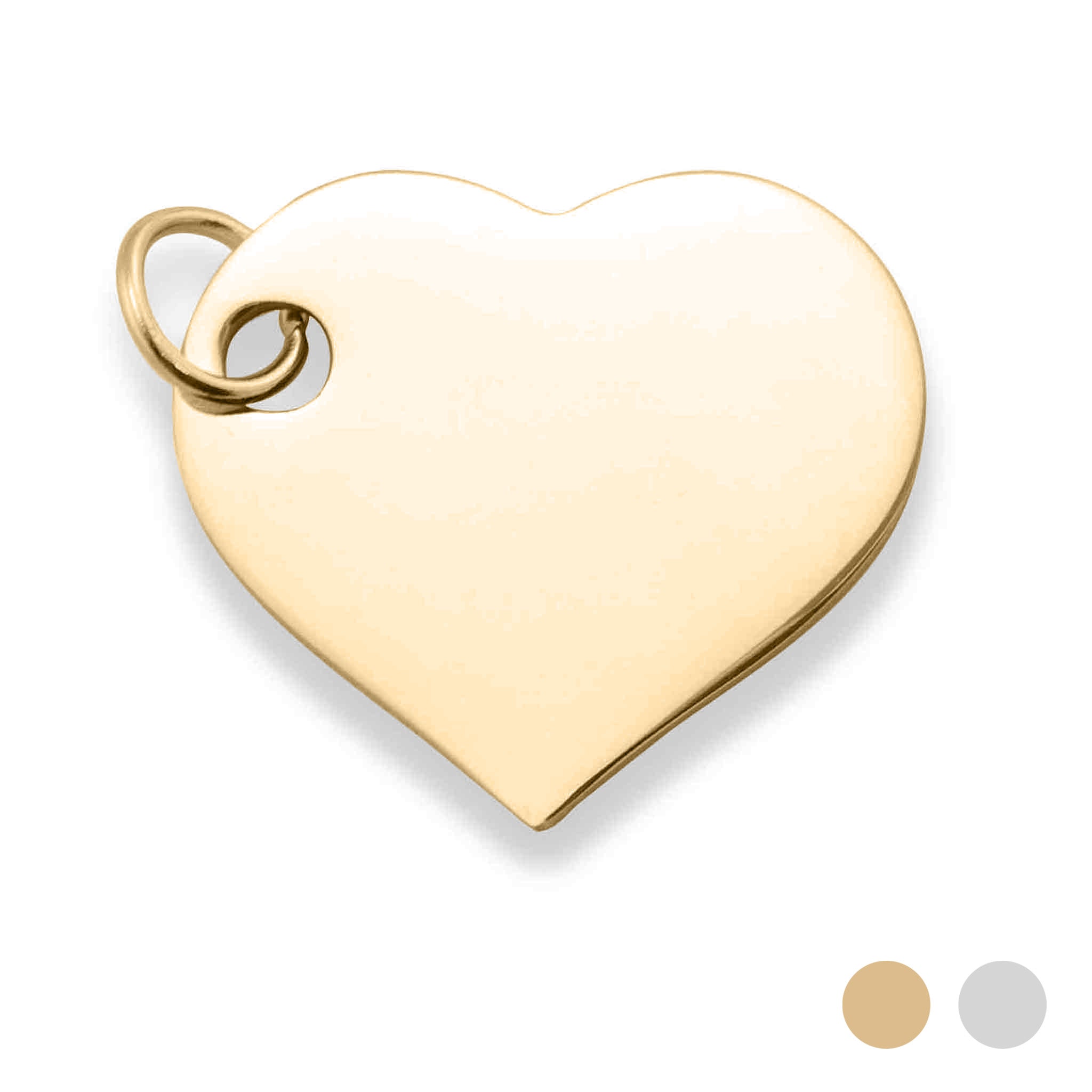 Stainless Steel Polished Heart Pendant