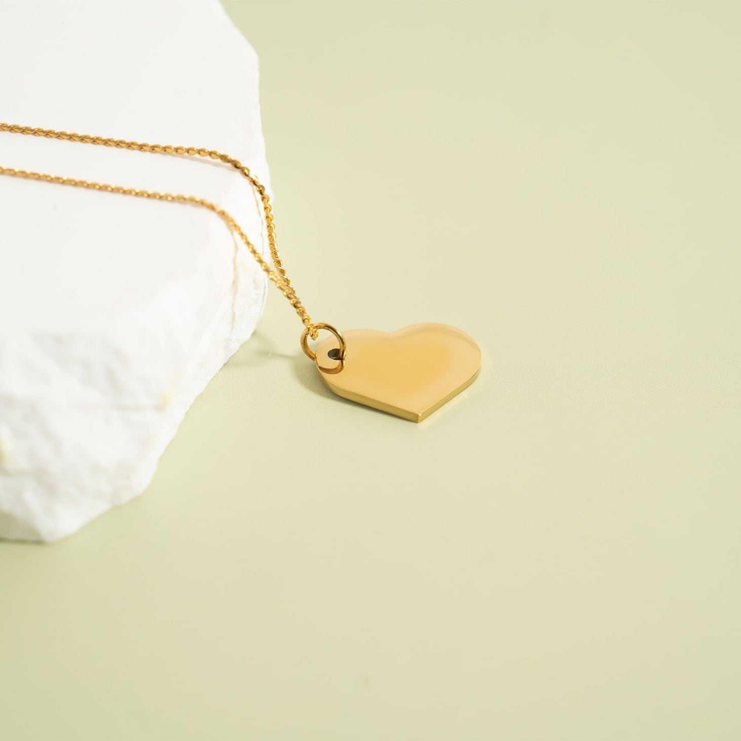 Stainless Steel Polished Heart Pendant