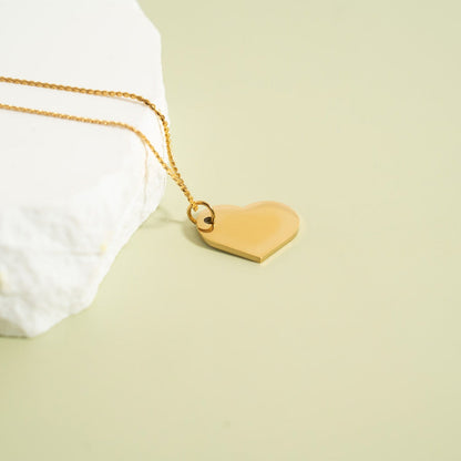 Stainless Steel Polished Heart Pendant