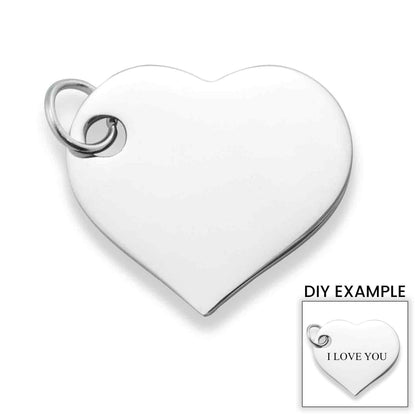 Stainless Steel Polished Heart Pendant