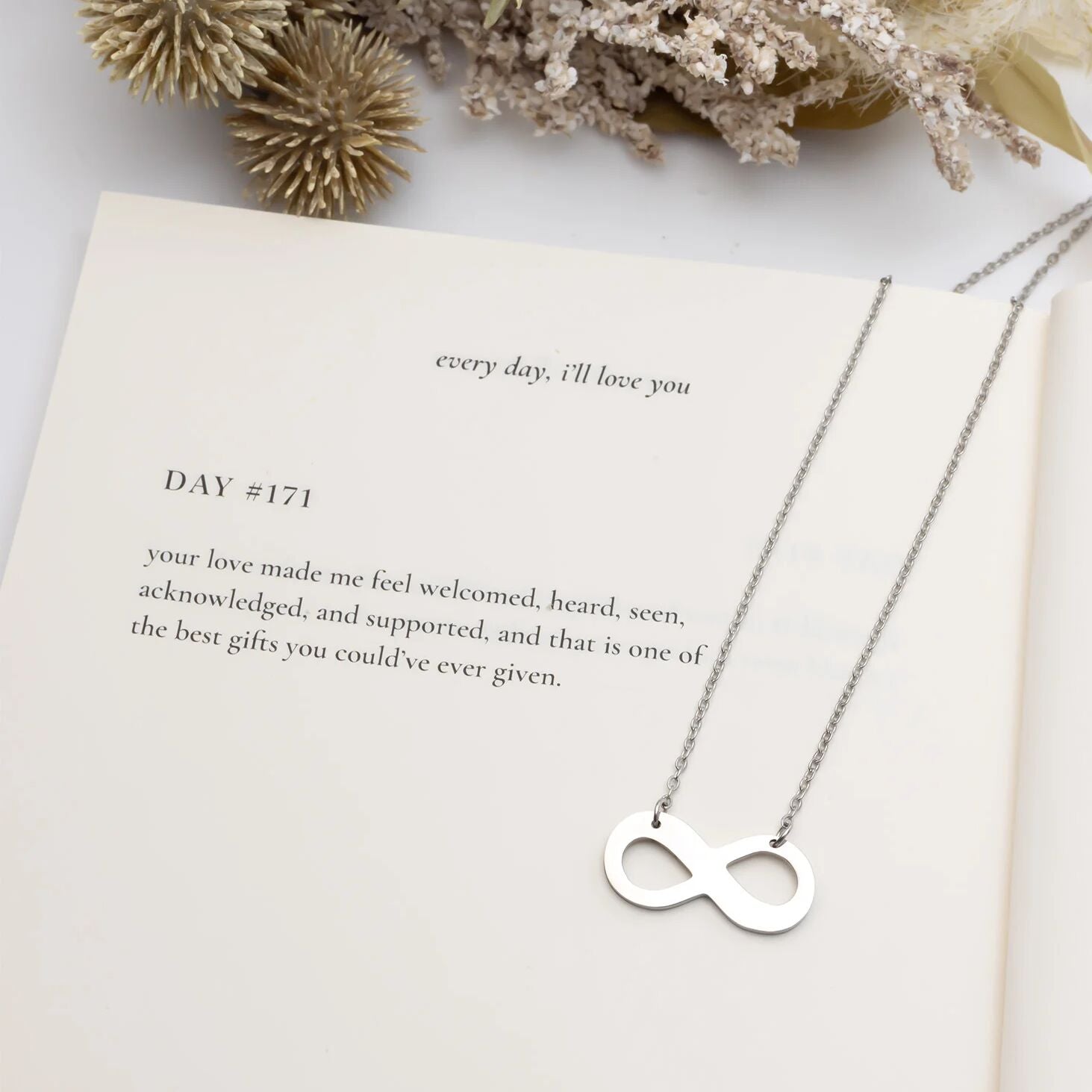 Stainless Steel Blank Infinity Necklace