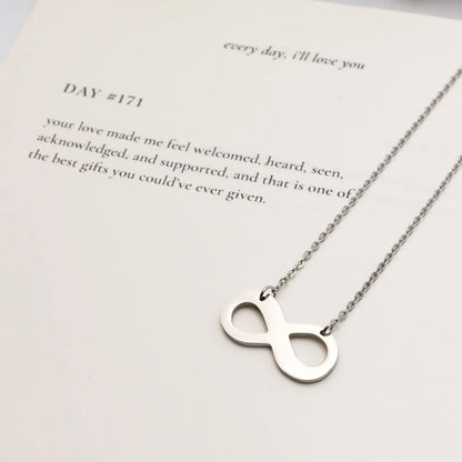 Stainless Steel Blank Infinity Necklace