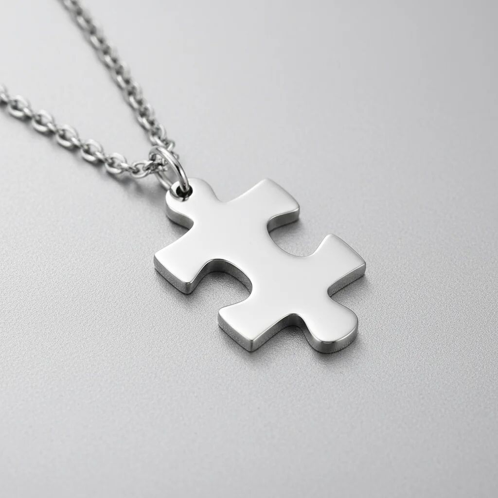 Vertical Blank Stainless Steel Puzzle Piece