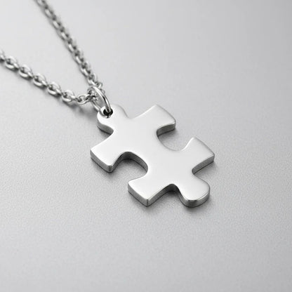 Vertical Blank Stainless Steel Puzzle Piece