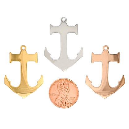Stainless Steel Blank Anchor Pendant