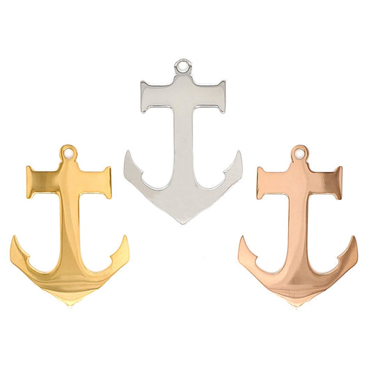 Stainless Steel Blank Anchor Pendant