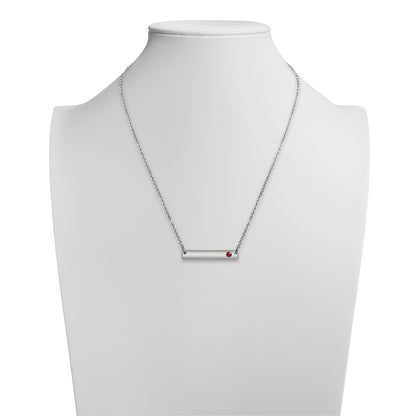60 pc Stainless Steel Birthstone Bar Necklace Set & Display