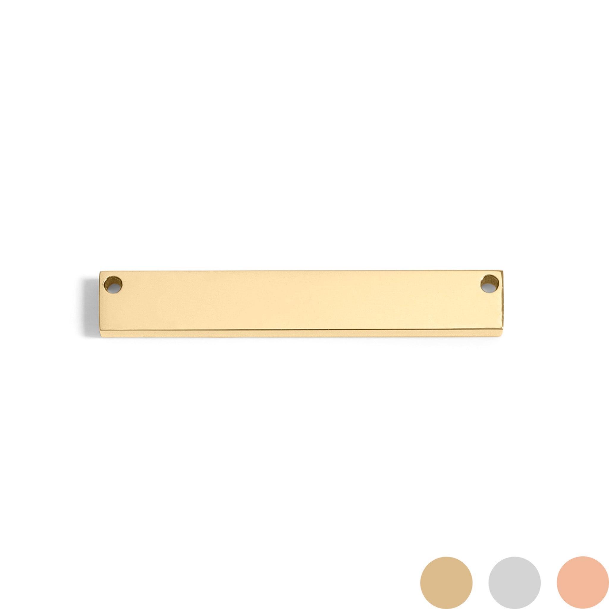 18K Gold PVD Stainless Steel Blank Bar Pendant