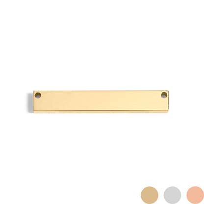 18K Gold PVD Stainless Steel Blank Bar Pendant