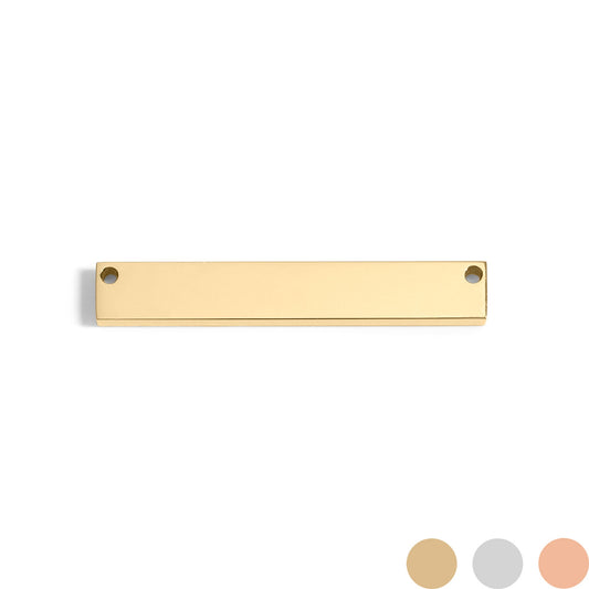 18K Gold PVD Stainless Steel Blank Bar Pendant